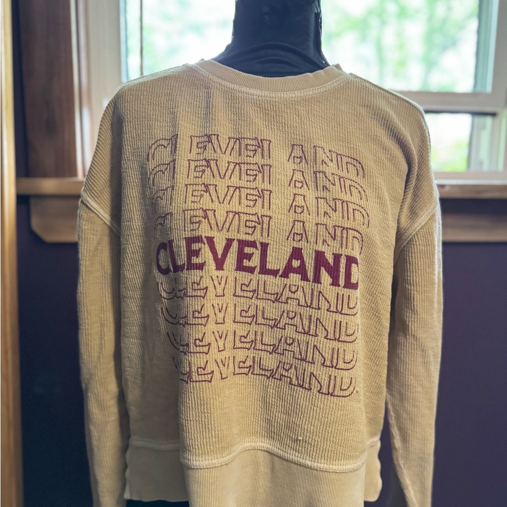 Women’s CLEVELAND golden cropped crewneck